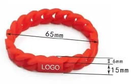 size of twist rfid silicone wristband