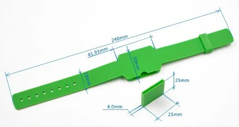 buckle rfid silicone wristband size