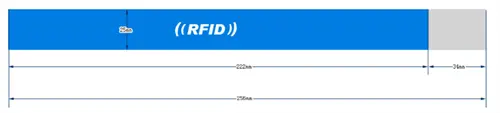 disposable paper rfid wristband dimension