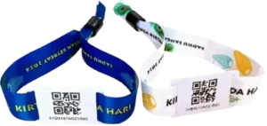 nylon rfid fabric braclet with qr code