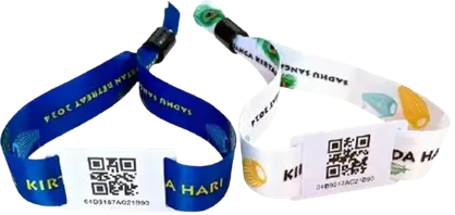 nylon rfid fabric braclet with qr code