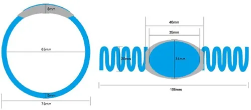 dimension of plastic rfid elastic wristband