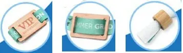 eco-friendly rfid fabric wristanb with wooden tag