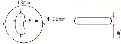dimension example for rfid passive laundry tag