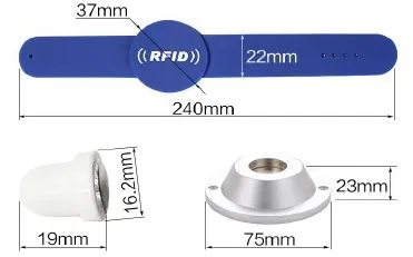 size of silicone wristband