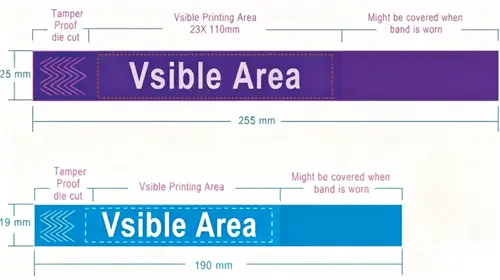 adhesive closure paper wristbands
