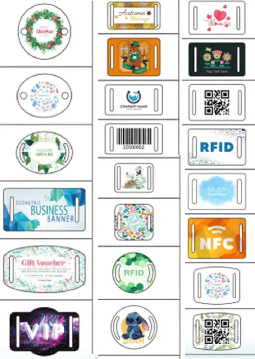 fabric wristband card shapes overview
