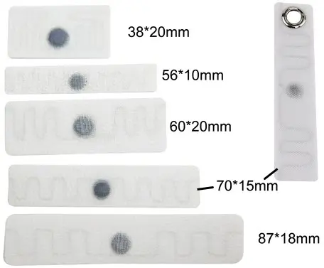 sizes of rfid textile laundry tag