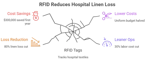 rfid hospital linen budget saving